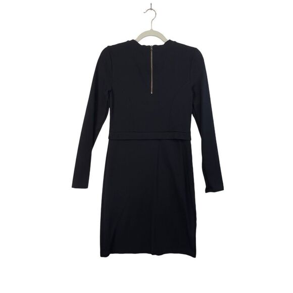 Athleta Wanderer Ponte Dress Long Sleeve Black Size XS Stretch Pockets Zip Up - Picture 16 of 16